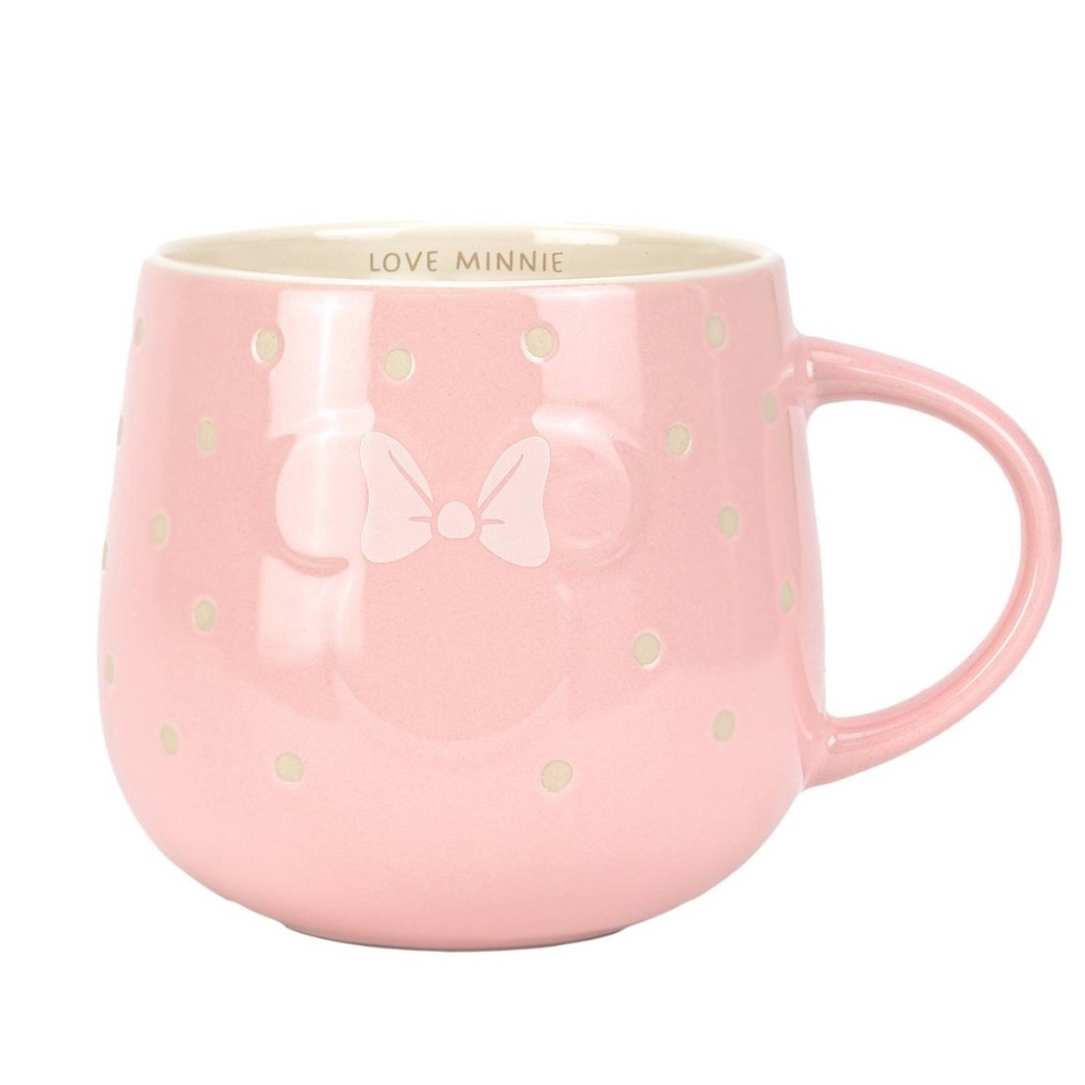 Disney  Zak Designs 19 fl oz Stoneware Sculpted Embossed Minnie Mug Pink